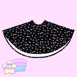 ♡ cutie squiggles skirt - black ♡