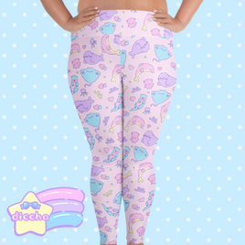 ♡ sea pets plus size leggings - pink ♡