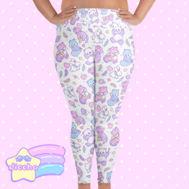 ♡ magical pets plus size leggings - white ♡