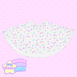 ♡ cutie squiggles skirt - white ♡