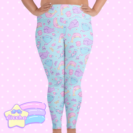 ♡ sea pets plus size leggings - blue ♡