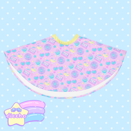 ♡ fancy crepe fun skirt - pink ♡