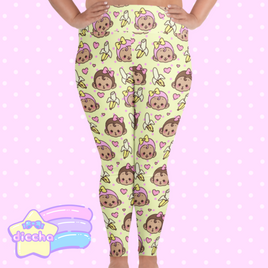 ♡ hungry monke plus size leggings - yellow ♡