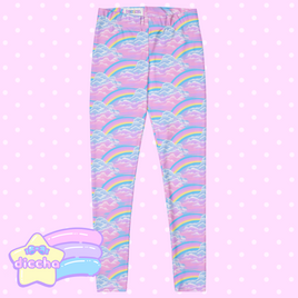 ♡ pastel rainbow leggings ♡