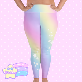 ♡ soft rainbow plus size leggings ♡