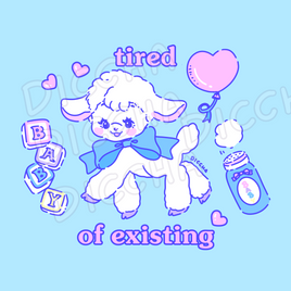 ♡ tired lamb art print PREORDER ♡