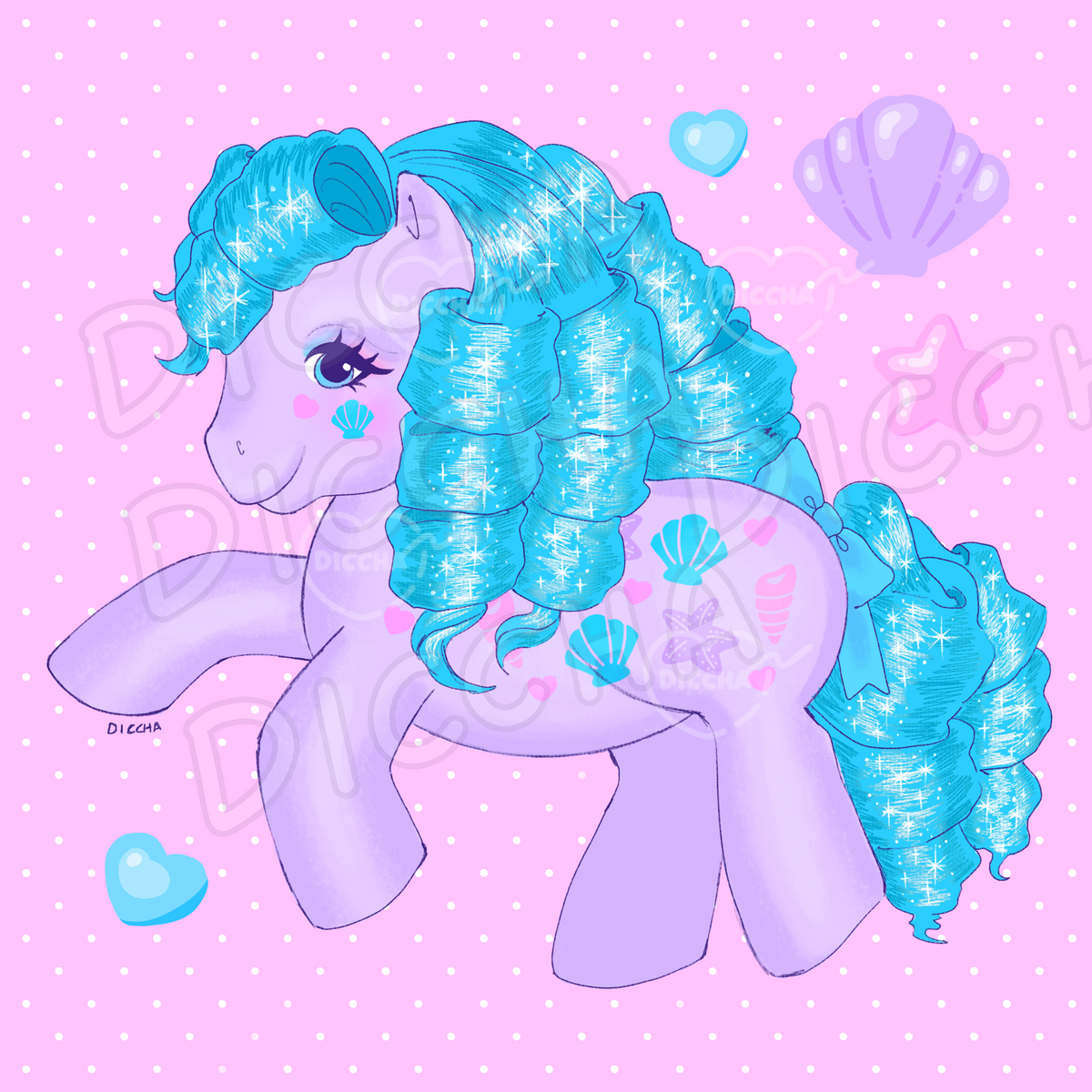 diccha ponies series pt.3 art print PREORDER ♡| diccha