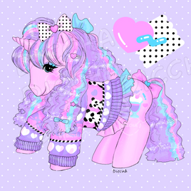 ♡ diccha ponies series pt.1 art print PREORDER ♡