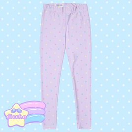 ♡ colorful polka dot leggings - purple ♡