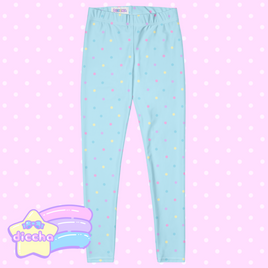 ♡ colorful polka dot leggings - blue ♡