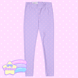 ♡ sweet polka dot leggings - purple ♡