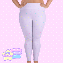 ♡ colorful polka dot plus size leggings - purple ♡