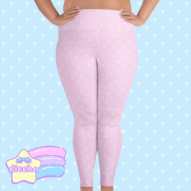 ♡ starry plus size leggings - pink ♡