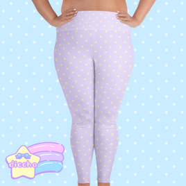 ♡ starry plus size leggings - purple ♡