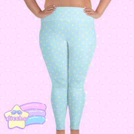 ♡ starry plus size leggings - blue ♡