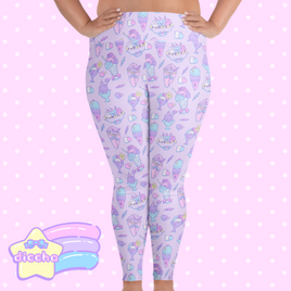 ♡ ice cream pretties plus size leggings - purple ♡