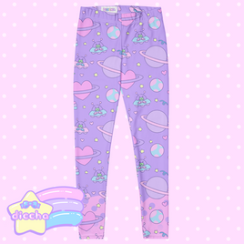 ♡ space cuties leggings - purple ♡