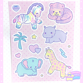 ♡ safari pets sticker sheet ♡