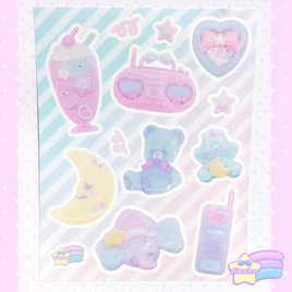 ♡ fancy resin sticker sheet ♡