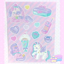 ♡ 90s toys sticker sheet ♡