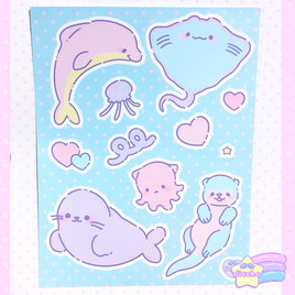 ♡ marine pets sticker sheet ♡