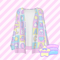 
              ♡ alphabet blocks cardigan ♡
            