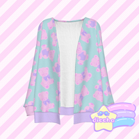 
              ♡ sweet bears cardigan - blue x pink ♡
            