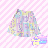 
              ♡ alphabet blocks skater skirt ♡
            