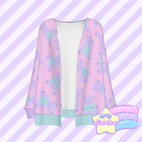 
              ♡ sweet bears cardigan - pink x lilac ♡
            