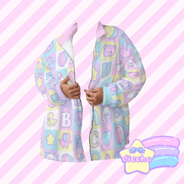 ♡ alphabet block fuzzy jacket ♡