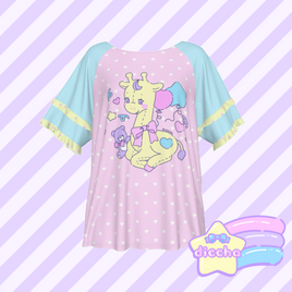 ♡ polite giraffe frilly top ♡