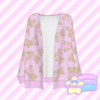 
              ♡ sweet bears cardigan - pink x beige ♡
            