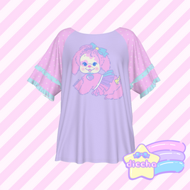 ♡ pretty pup frilly top ♡