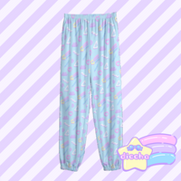 
              ♡ fancy squiggles sweatpants - blue ♡
            