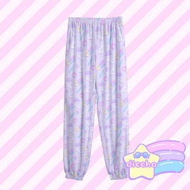 ♡ fancy squiggles sweatpants - lilac ♡