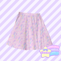 
              ♡ fancy squiggles skirt - pink ♡
            