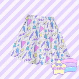 ♡ geometrics skater skirt ♡