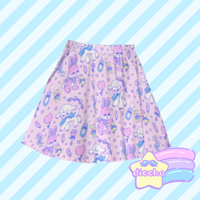 
              ♡ lambs n bunnies skater skirt - pink ♡
            