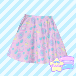 ♡ fancy crepes skater skirt ♡