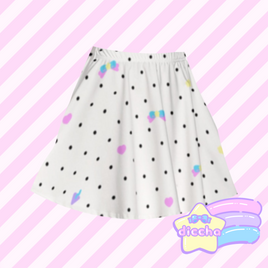 ♡ polka dot skater skirt ♡