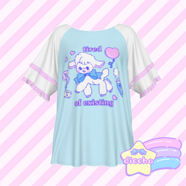 ♡ tired lamb frilly tee ♡