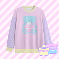 
              ♡ lovely bear sweatshirt - pink ♡
            