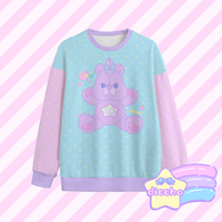 
              ♡ sparkle bear sweatshirt - blue ♡
            