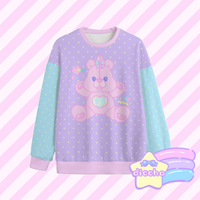 
              ♡ sparkle bear sweatshirt - lilac ♡
            