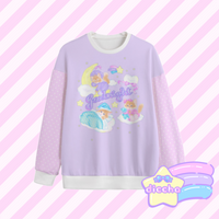 
              ♡ goodnight kitties sweatshirt - lilac ♡
            