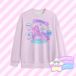 ♡ rude talking pony sweatshirt - pink ♡