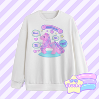 
              ♡ rude talking pony sweatshirt - white ♡
            