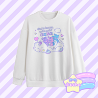 
              ♡ caring sweatshirt - white ♡
            