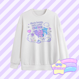 ♡ caring sweatshirt - white ♡