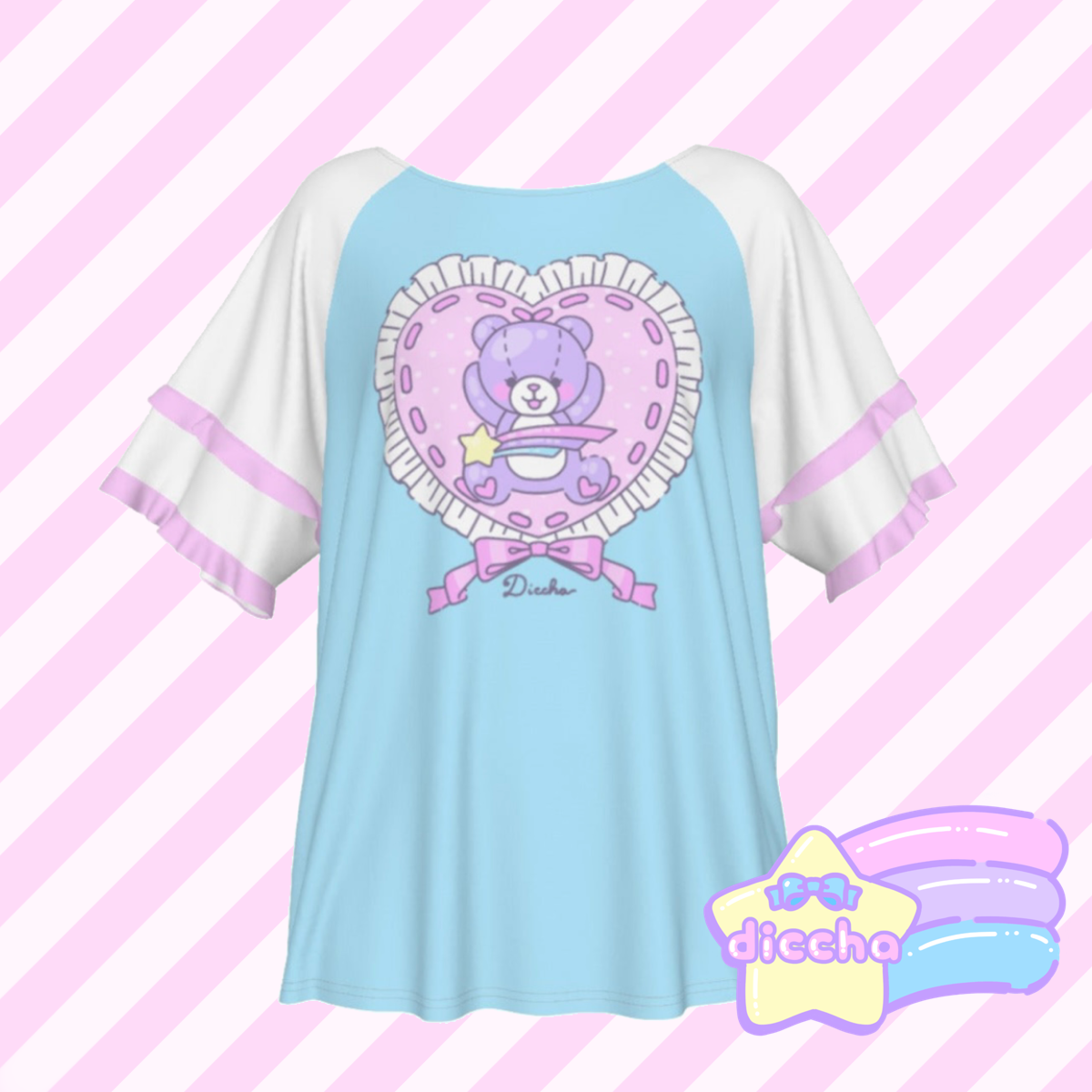 Women's Round Neck Raglan Sleeve T-shirt| diccha